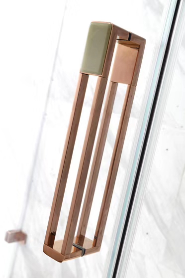 Better Ultra-White Crystal Glass Shower Enclosure 35 Series Rose gold safe, fingerprint-free, integrated design details Picture