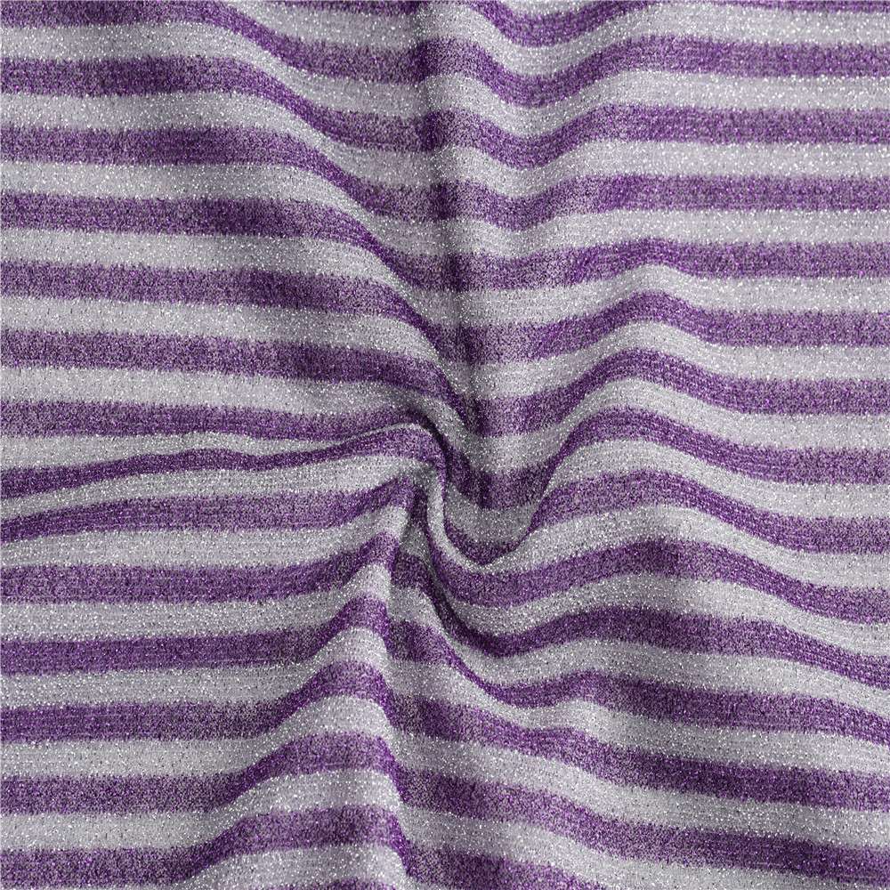 Direct sales from the manufacturer of 120g thick gold and silver thread fabric with medium and thick stripes in natural color, available in stock