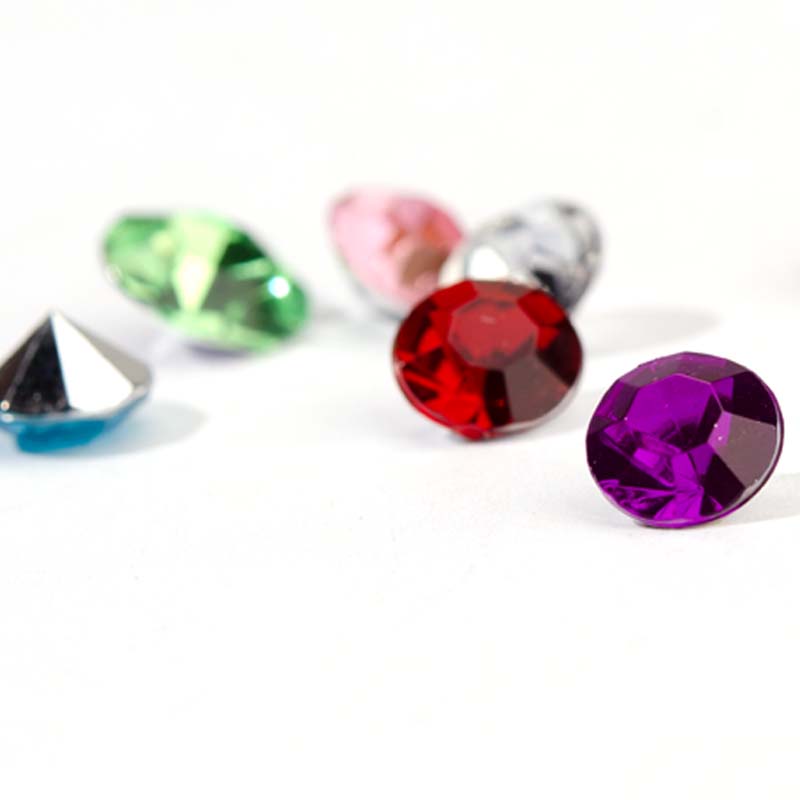 Imitation Taiwan acrylic sharp diamond 8MM pebble beads Item Picture