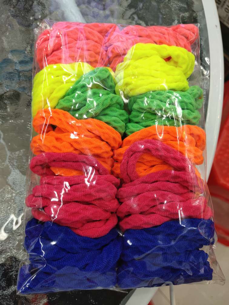 Color Macaron color high stretch rubber band hair holster without seams hair ring thick hair rope South Korea head rope 100 thumbnail
