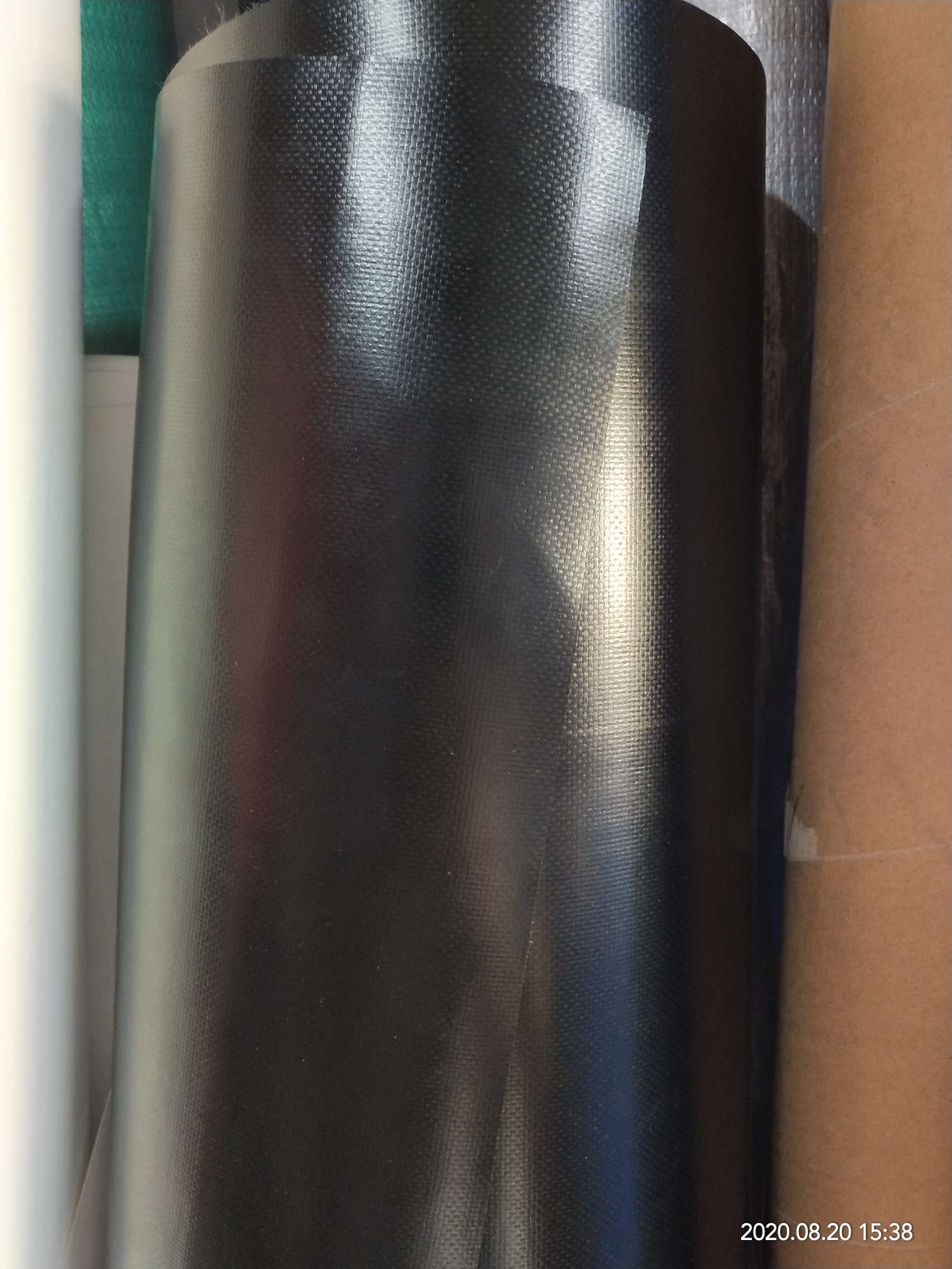 黑色PVC夹网布   箱包布 柔顺阻燃大量现货支持定制精品详情图5