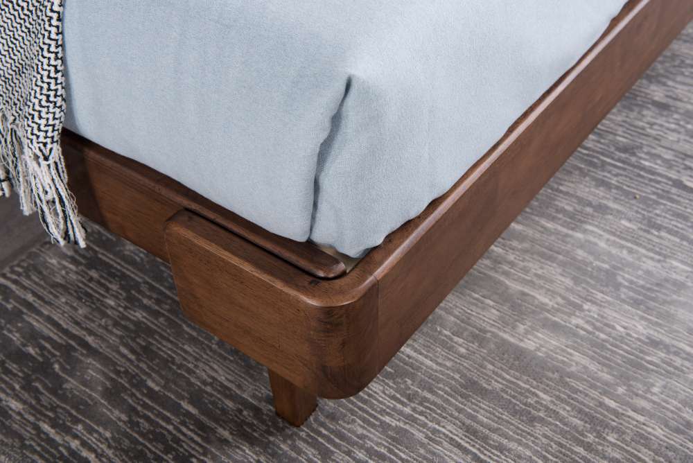 科美滋马来西亚原装进口W-403实木床1.8米（不含床头柜床垫）详情图2