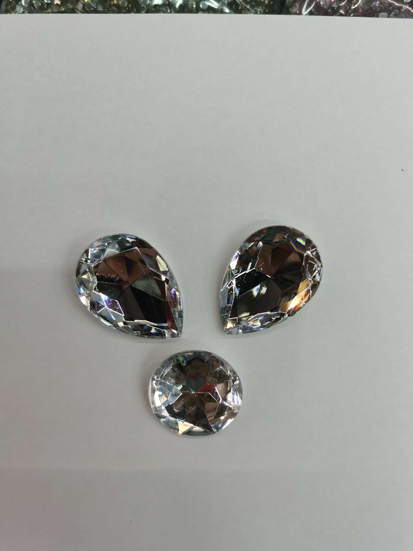 Taiwan acrylic diamond large water drop fine diamond Item Picture