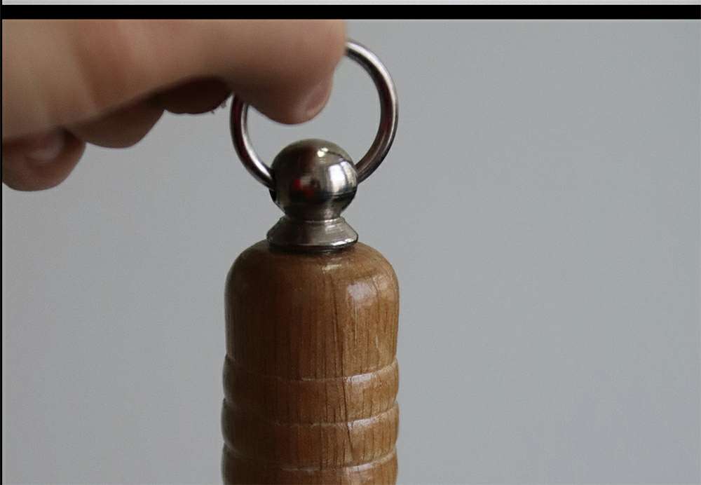 Wooden-handled knife sharpener Item Picture