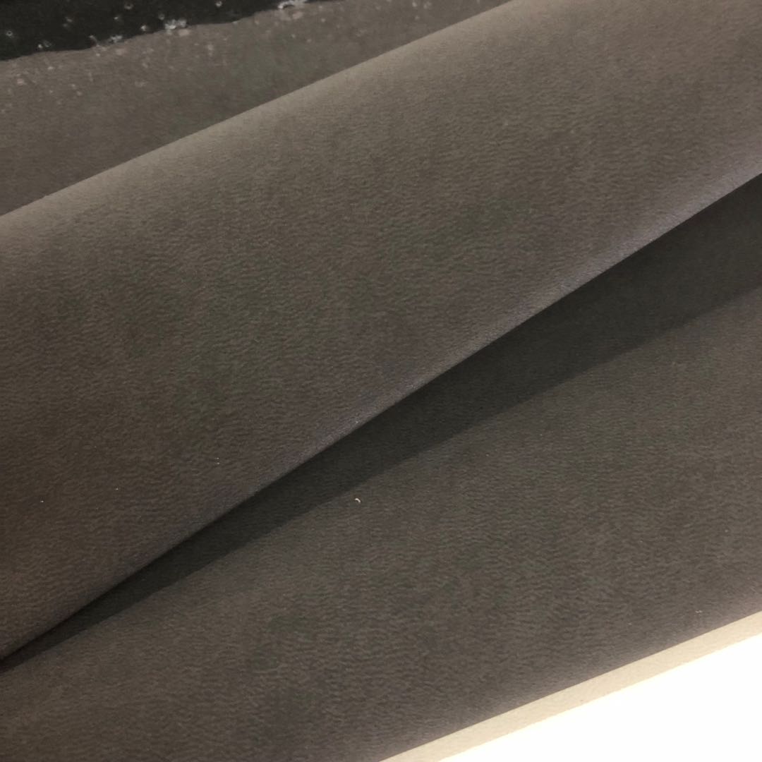 厂家直销压变pu皮肤感羊绒皮面柔滑舒适箱包面料包装盒皮革细节图