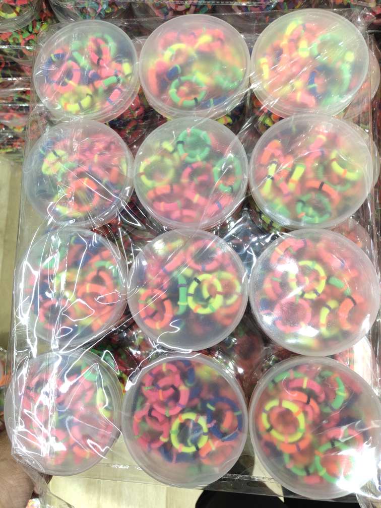 Pig fat intestine large intestine hair band, ins hair tie, simple and elegant headwear, women's colorful Internet celebrity hair tie, towel tie, hair band Specification image