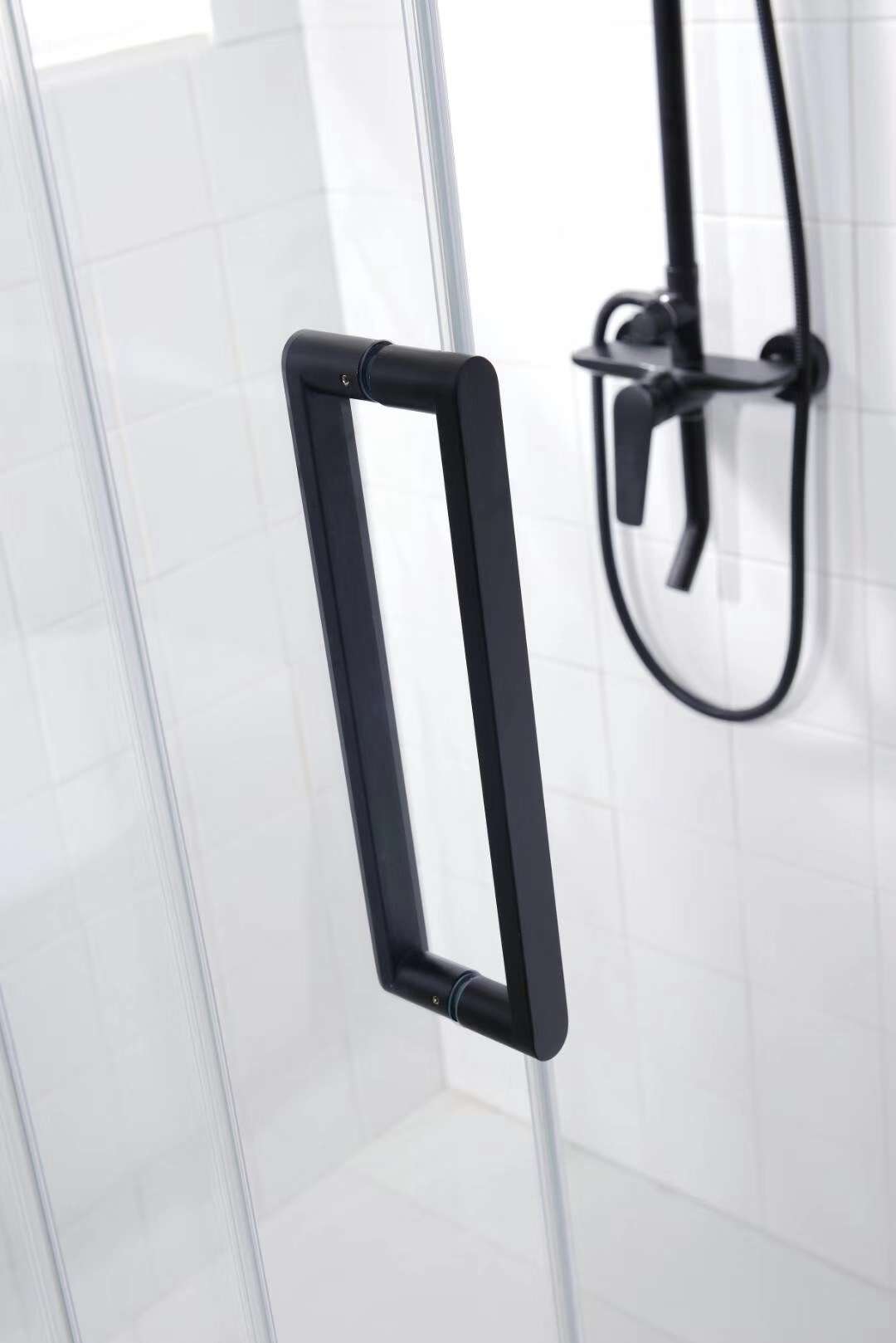 The Bette Ultra-white crystal Glass shower Enclosure 65 series features an elegant black, safe and fingerprint-free integrated design Specification image