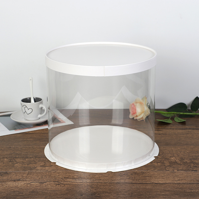 Circular 4-inch raised, white background, white cover, transparent border