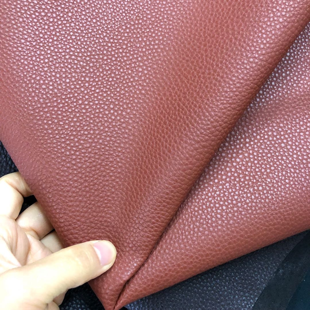8417 medium size lychee eco-friendly leather, high-quality textured base, 0.9mm thick luggage belt leather, sofa seat cushion leather, wear-resistant Item Picture