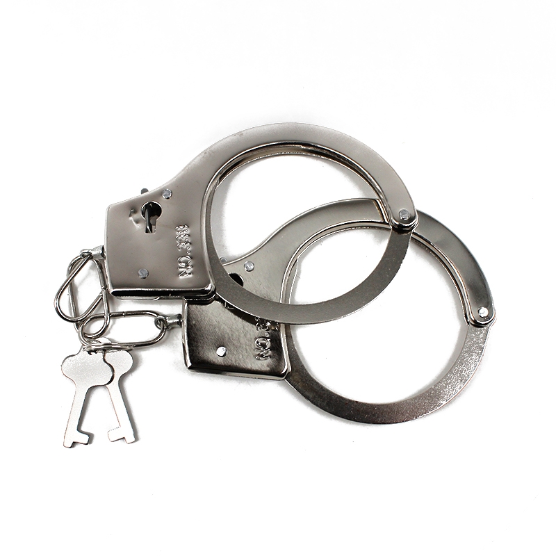 New children's toy handcuffs, props for acting and playing house, alloy handcuffs, hanging plates and hanging plates, batch shipment details Picture