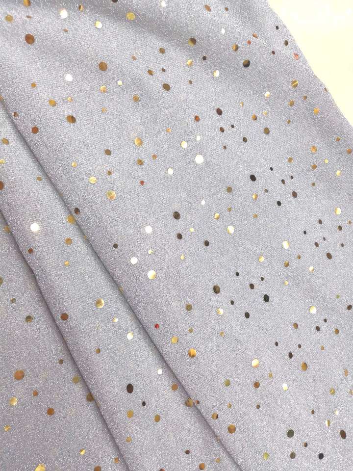 Small round sheet punched thread fabric, bright silk, glittering gold and silver silk, gold onion fabric, head accessories, dance stage costume fabric Item Picture