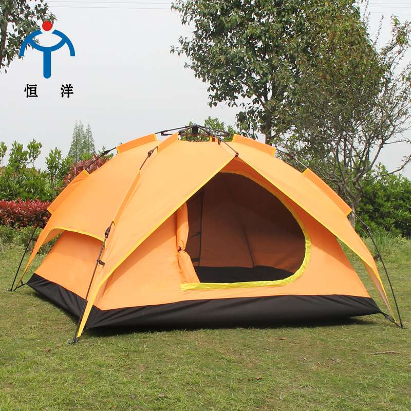 Outdoor camping fully automatic 4-person double-layer and double-door tents are available for wholesale or customization Specification image