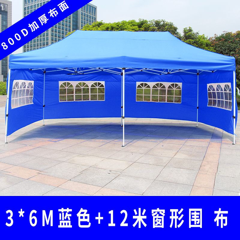 Outdoor stall tent, folding and retractable canopy, parking tent, 3* 6-meter window-type fabric tent, four-legged large umbrella details Picture