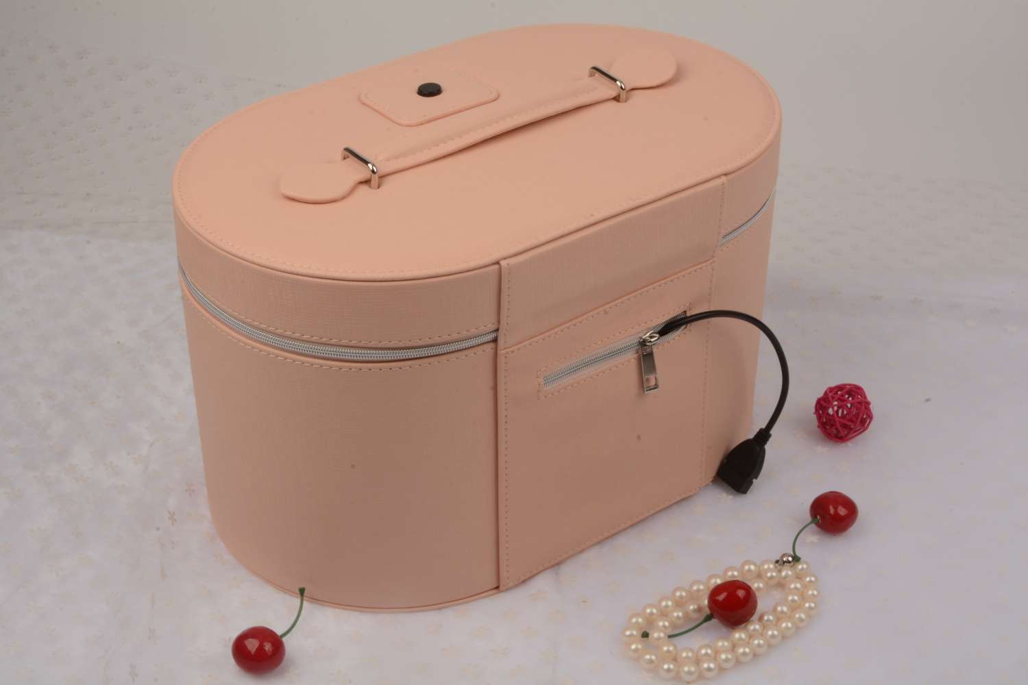 Makeup bag Makeup case set professional pink oval