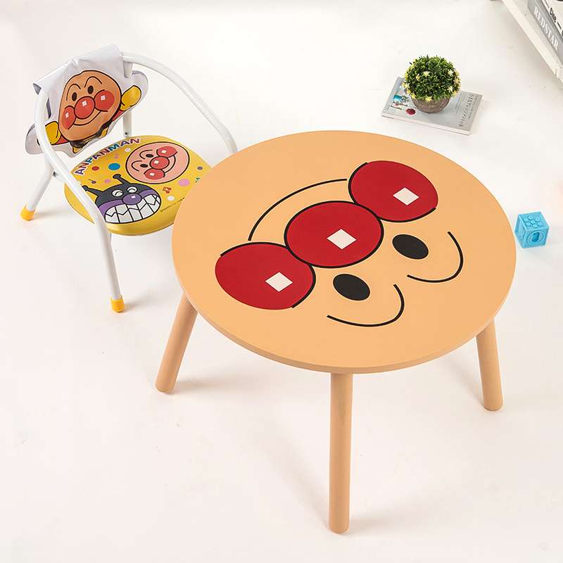 Children's table and chair set Kindergarten play table toy cartoon baby study table thickened eating round table