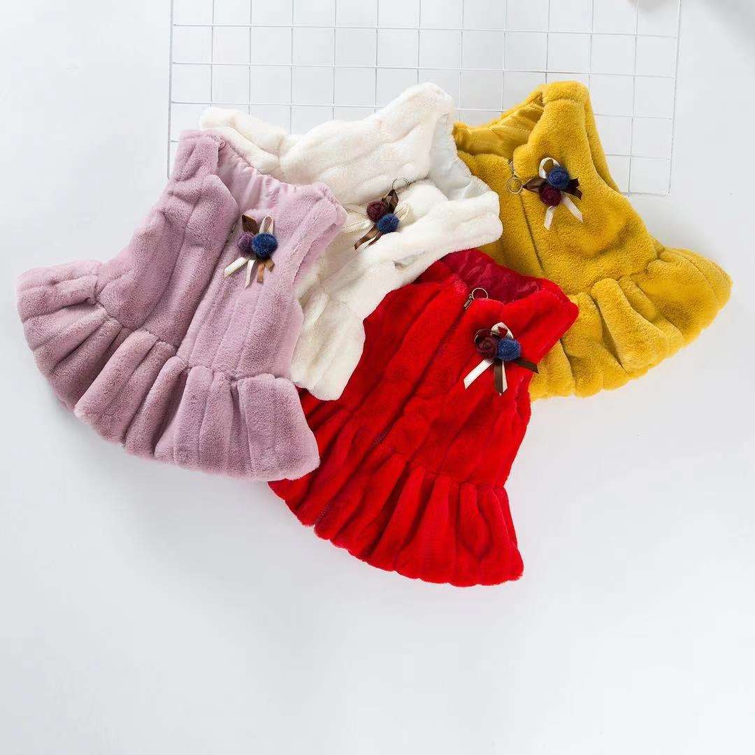 女童毛马甲3一5岁