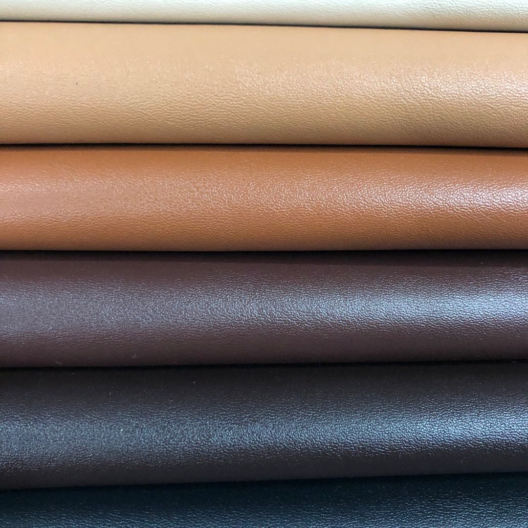 Factory direct sales of 6p eco-friendly leather small Napa pattern semi-PU leather bag fabric