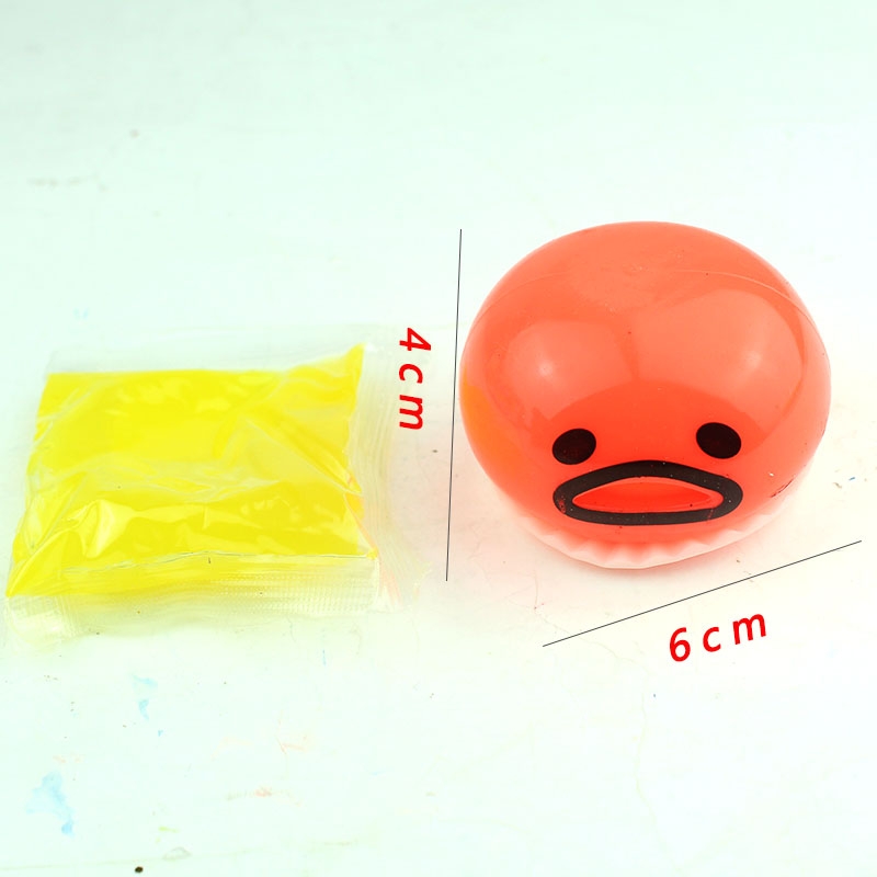 Children's 12-piece vomiting egg Yolk Brother snot mud pinching yellow bag Pinching fun Creative venting pranks and teasing toys Item Picture