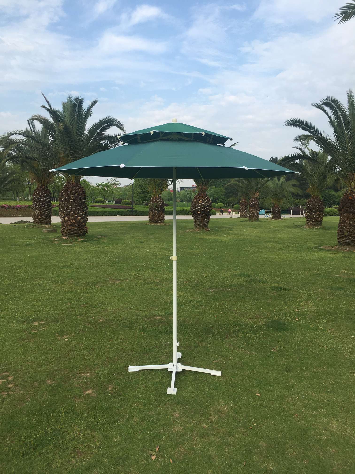 Outdoor rain and sun protection double-top umbrella, umbrella for going out of Korea, polyester umbrella undefined