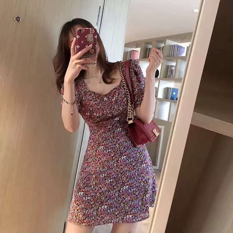女神范衣服桔梗法式初恋可盐可甜连衣裙子超仙女森系