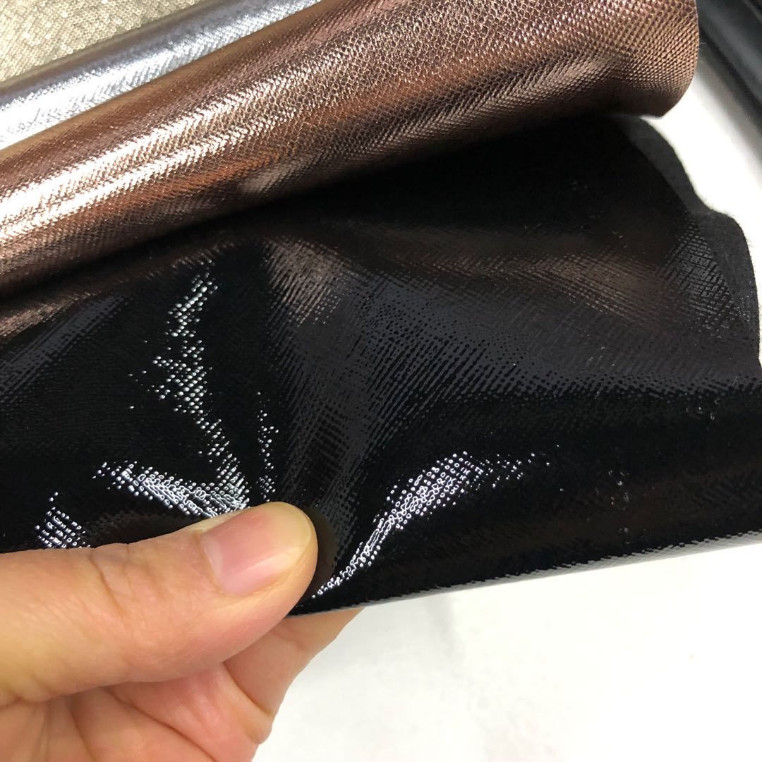 Factory direct sales of classic small cross pattern pvc bag leather belt fabric with film coating Specification image