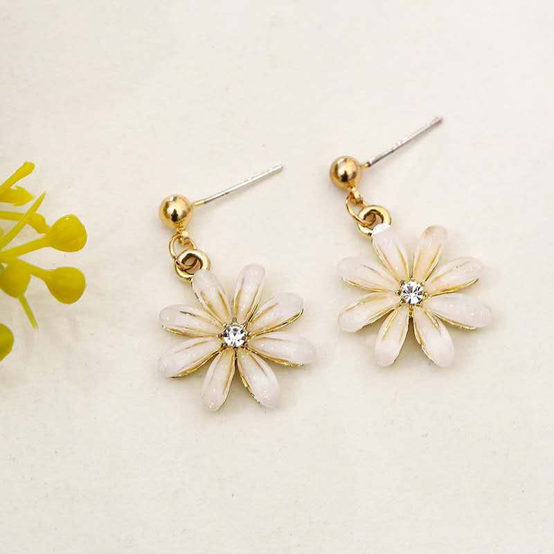 元宝菊花耳环