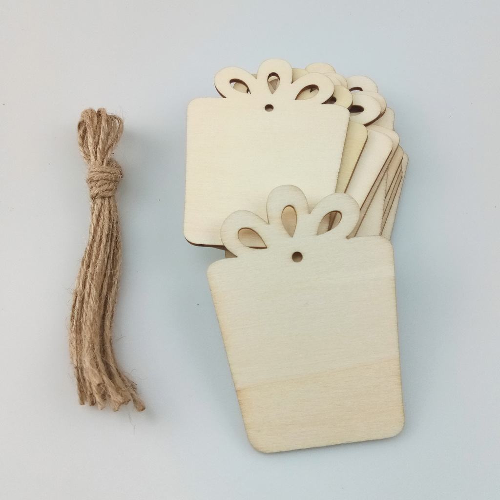 圣诞节挂件家居装饰用品木质工艺品创意雕刻木片圣诞树配道具礼品白底实物图