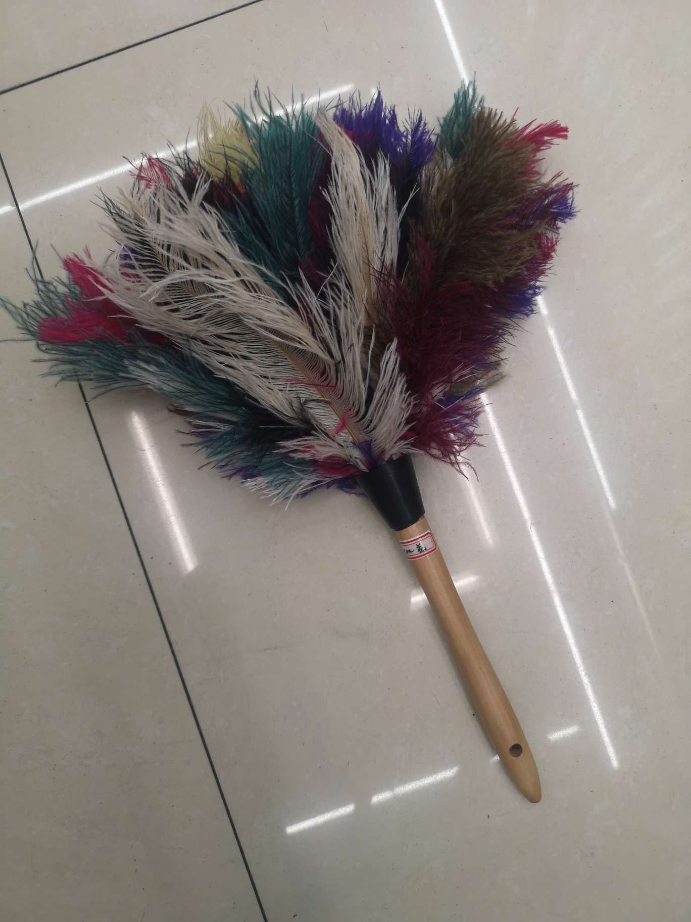 彩色鸵鸟毛掸