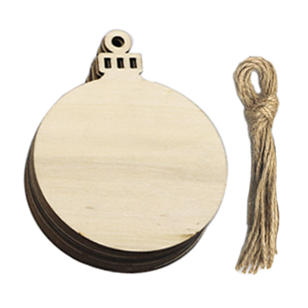 圣诞节挂件家居装饰用品木质工艺品创意雕刻木片圣诞树配道具礼品详情图6