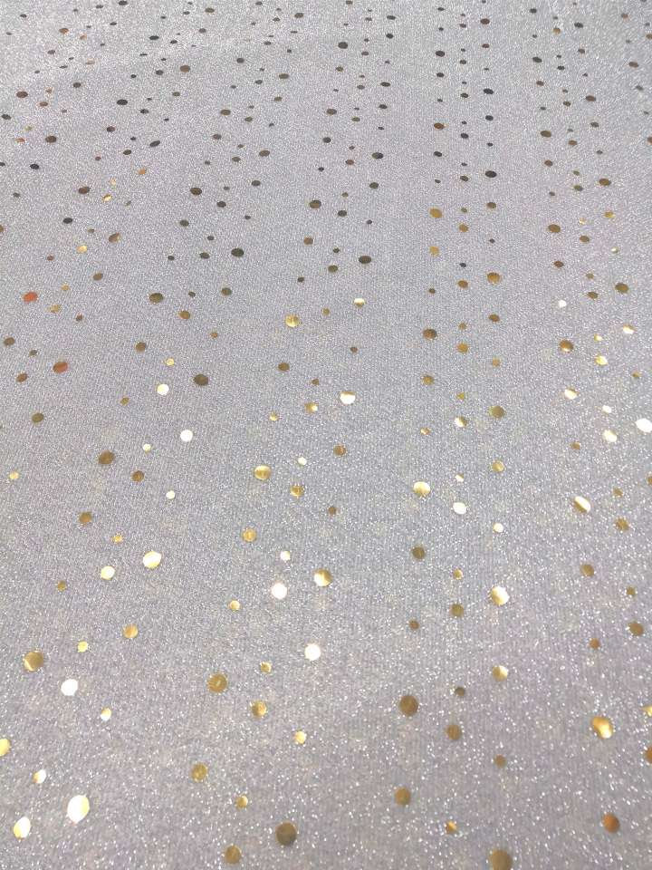 Small round sheet punched thread fabric, bright silk, glittering gold and silver silk, gold onion fabric, head accessories, dance stage costume fabric Specification image