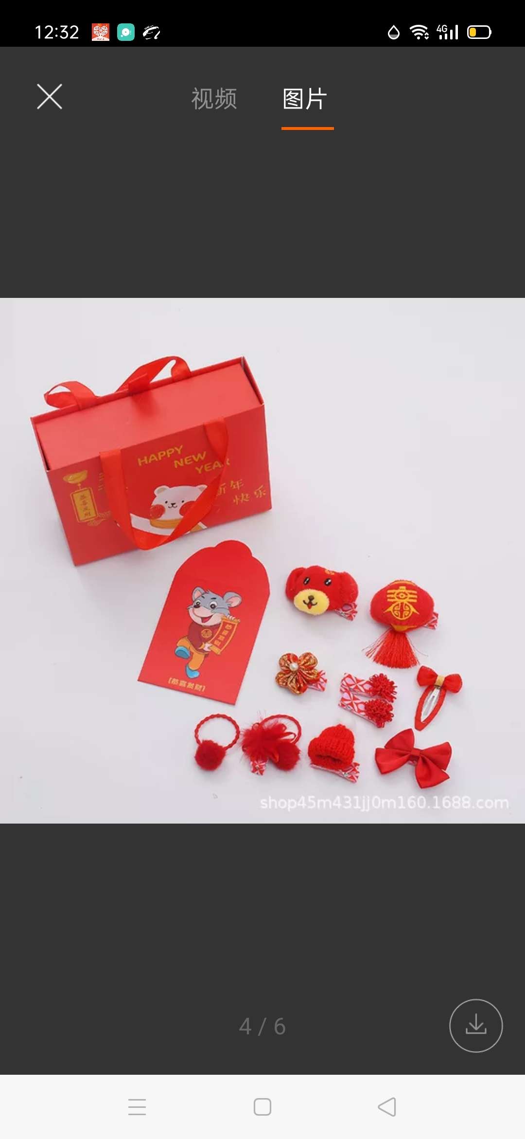 儿童头饰女童发饰新年发夹礼盒套装中国风可爱宝宝流苏蝴蝶结发卡细节图