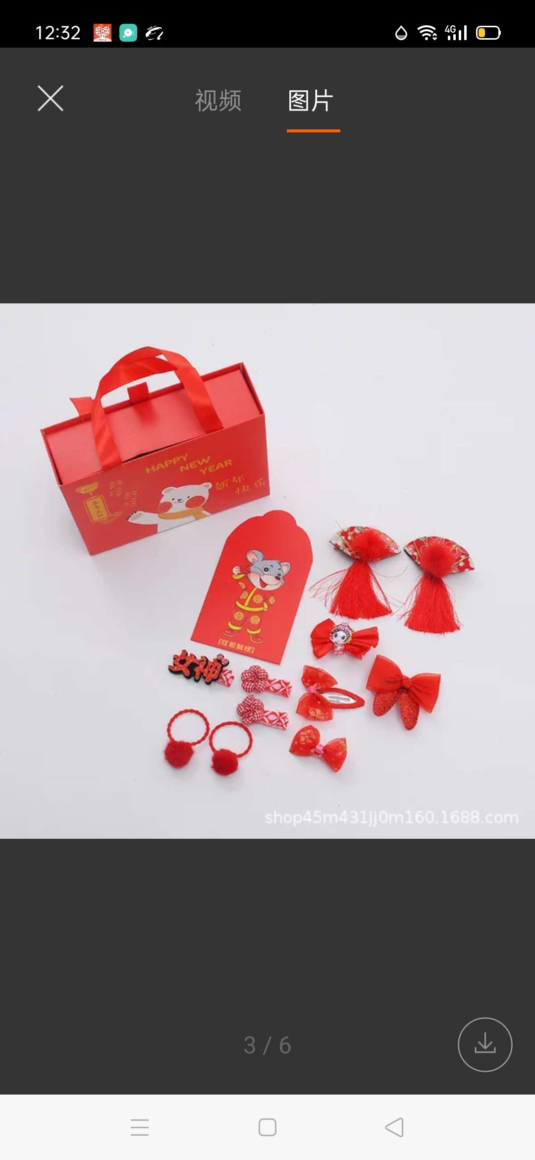 儿童头饰女童发饰新年发夹礼盒套装中国风可爱宝宝流苏蝴蝶结发卡产品图