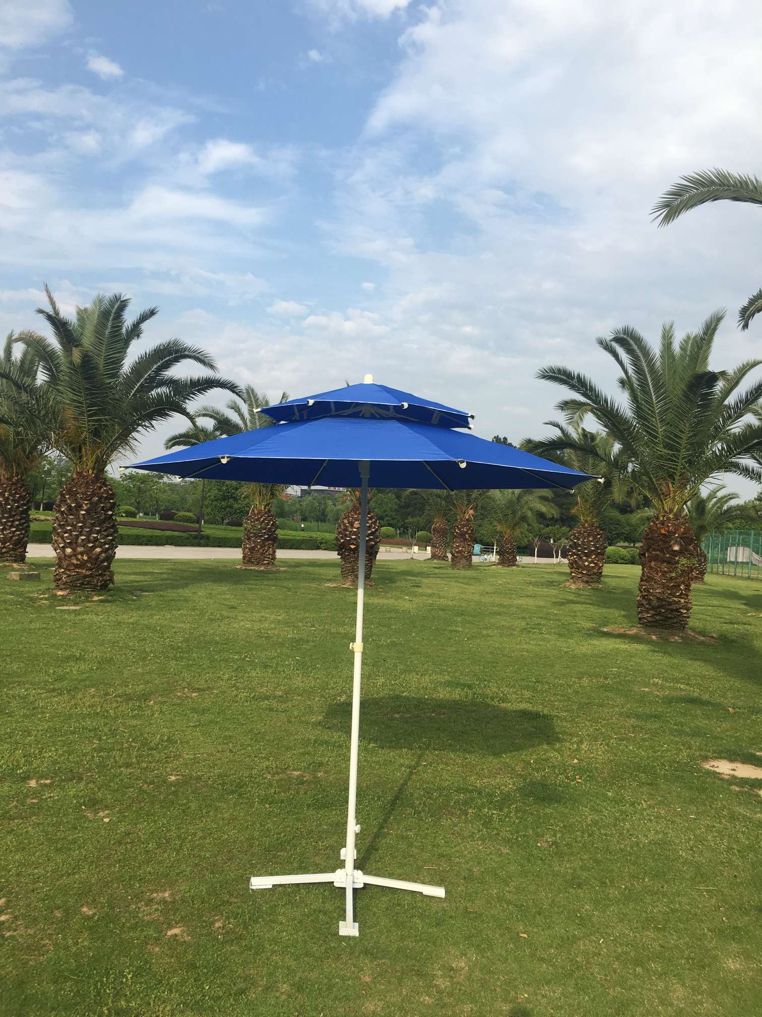 Outdoor rain and sun protection double-top umbrella, umbrella for going out of Korea, polyester umbrella undefined