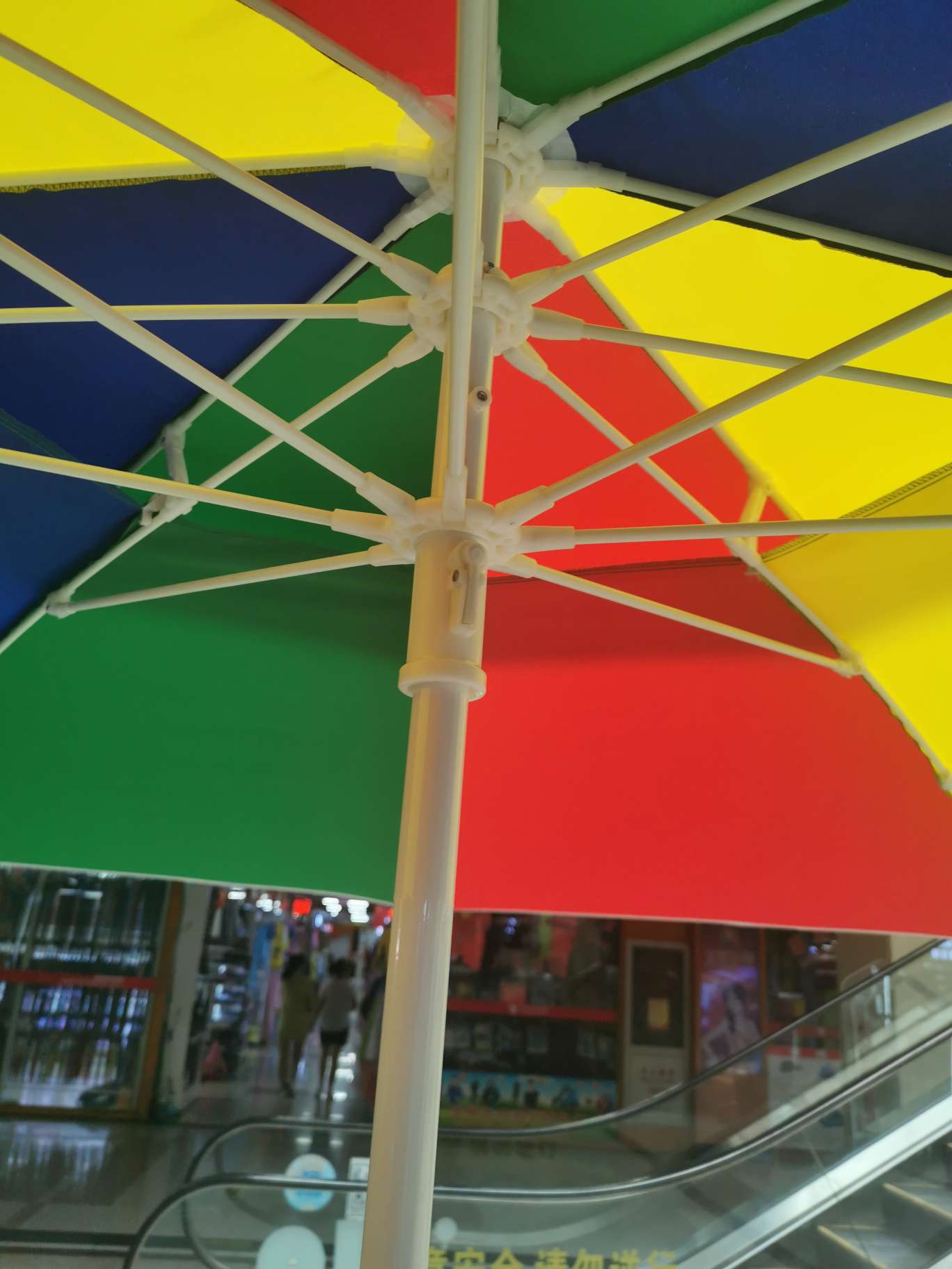 Outdoor rain and sun protection double-top umbrella, umbrella for going out of Korea, polyester umbrella Specification image