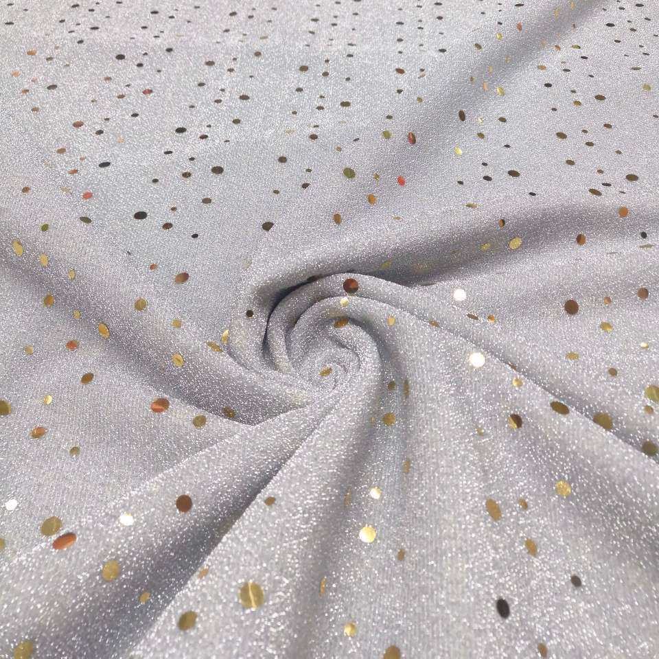 Small round sheet punched thread fabric, bright silk, glittering gold and silver silk, gold onion fabric, head accessories, dance stage costume fabric