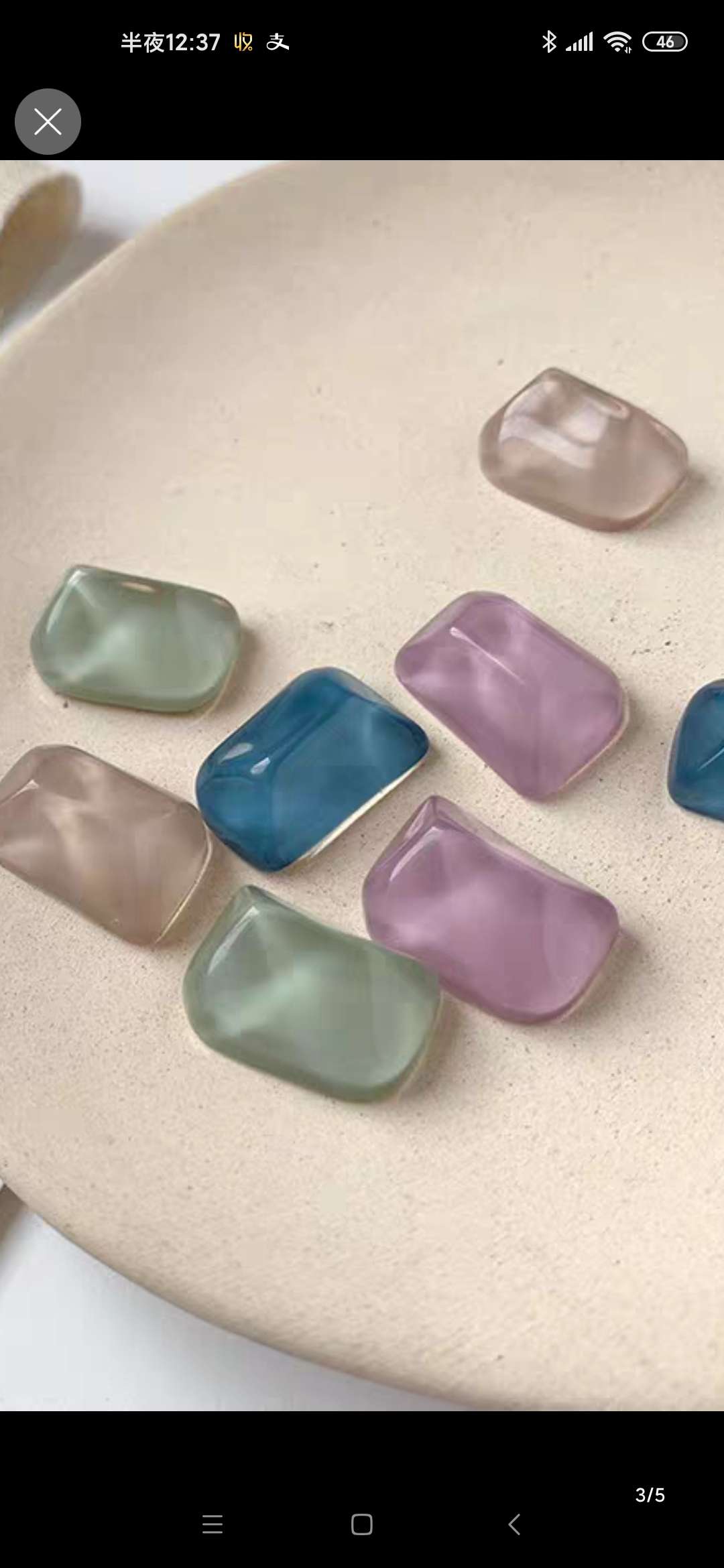 流行复古长不规则形耳环饰品配件树脂