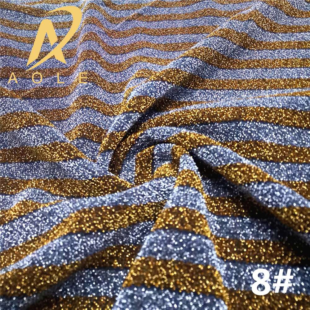 Wide Interlace Fabric Filigree Knitted Fabric Bright Silk Striped Gold Onion Cloth Head Ornaments Christmas Halloween Decoration Fabric undefined