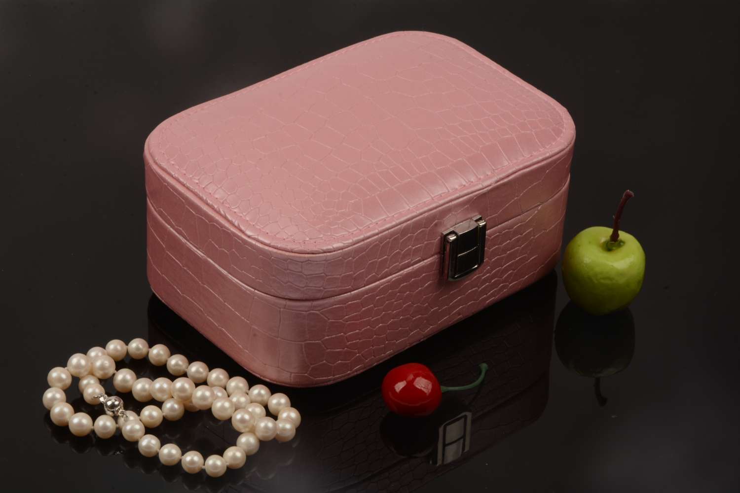Makeup bag Makeup box set professional pink with mirror color optional