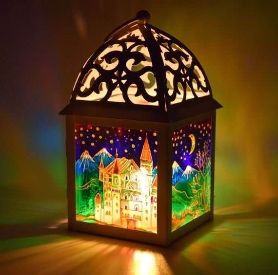 European candlestick, glass candlestick, Moroccan style, Nordic Ins style, American country lantern, iron art lantern, romantic, Ramadan auspicious thumbnail