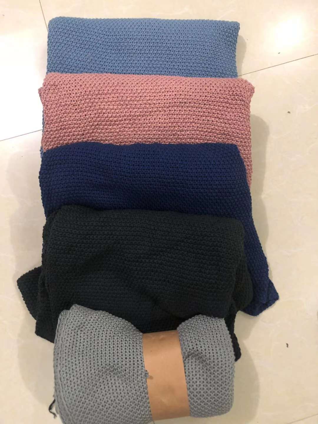 Bufanda mujer invierno coreano versión versátil y engrosada caliente color sólido imitación cachemira mantas de doble uso otoño e invierno mantas de aire acondicionado mantas de cama mantas de viaje para salir details Picture