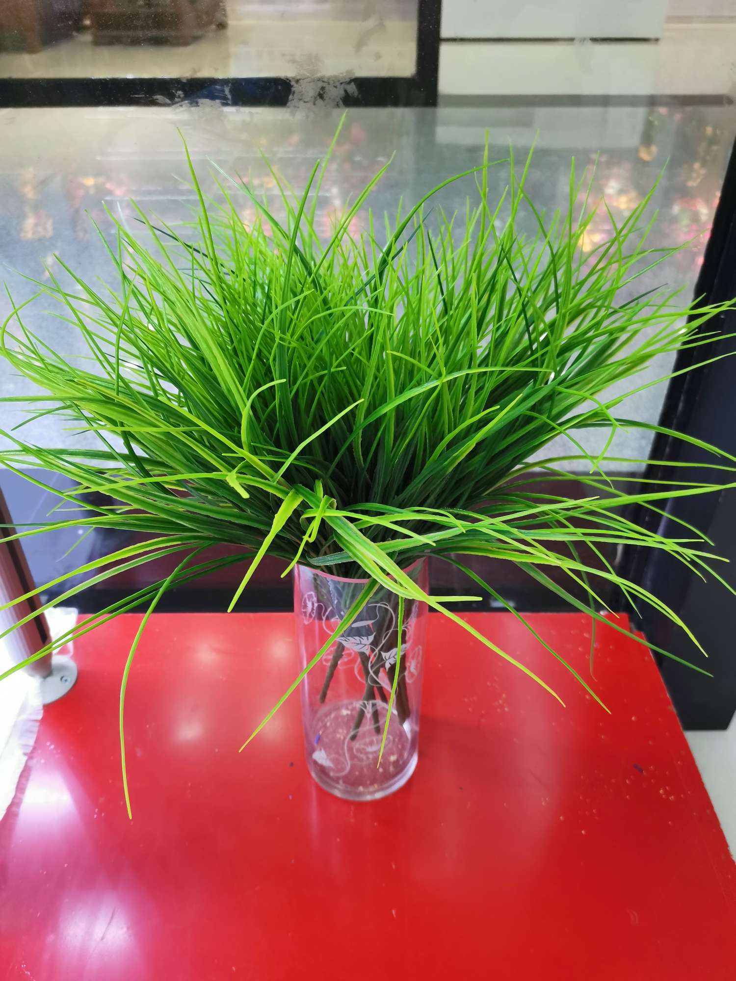 Simulated 7-pronged Changchun grass, simulated green plants and aquatic plants details Picture