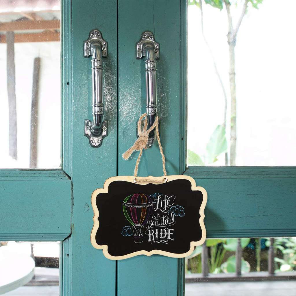 Creative small blackboard, mini wooden blackboard, children's blackboard, message board, price tag, double-sided blackboard, lanyard undefined