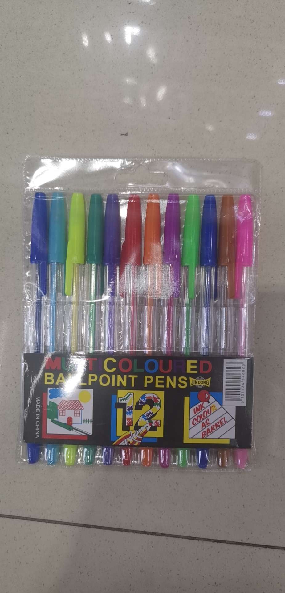 A bag of 12-color ballpoint pens, a simple 12-color pen holder Item Picture