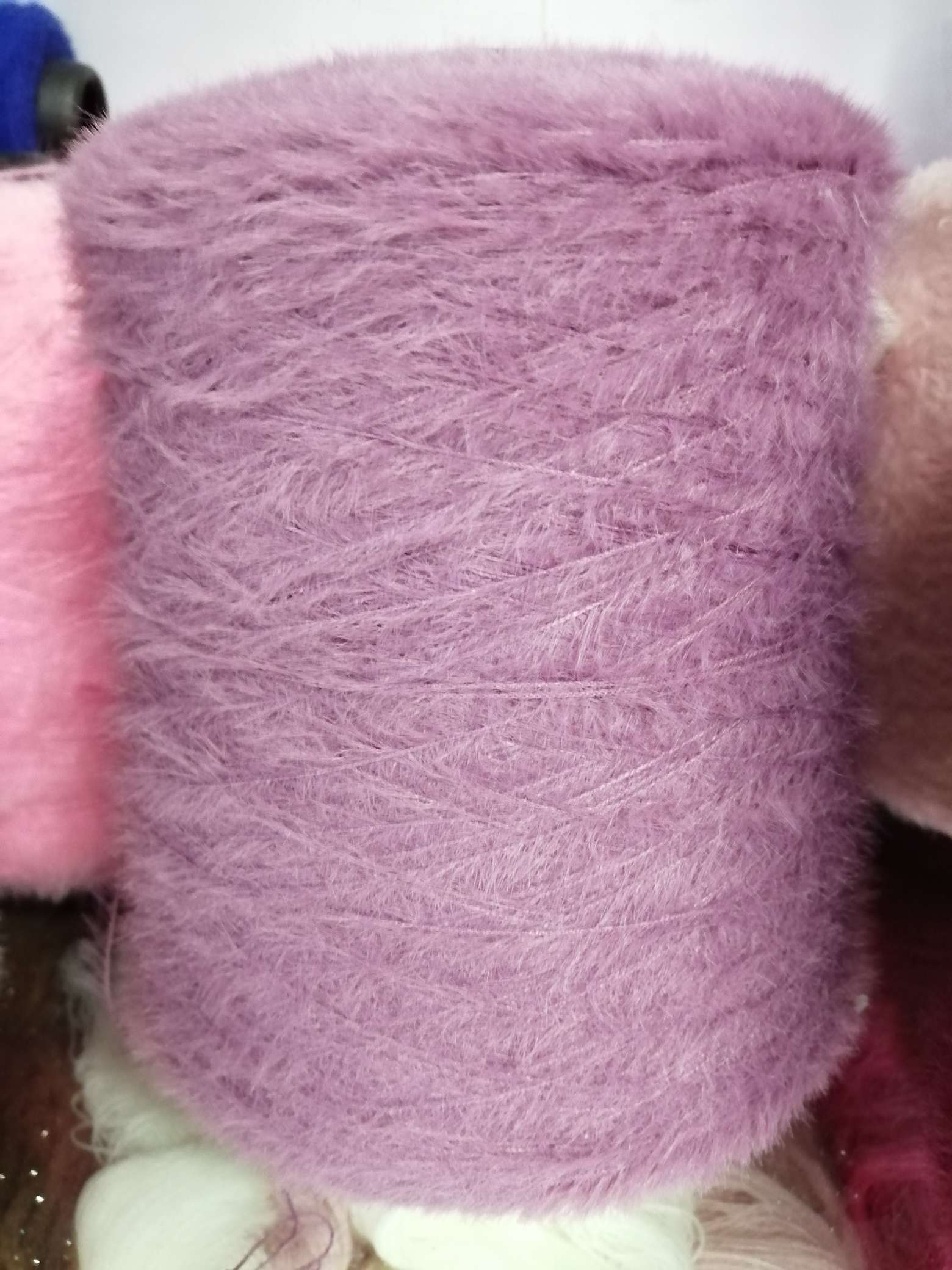 Cotton Nylon Small Diagonal Hair Purple