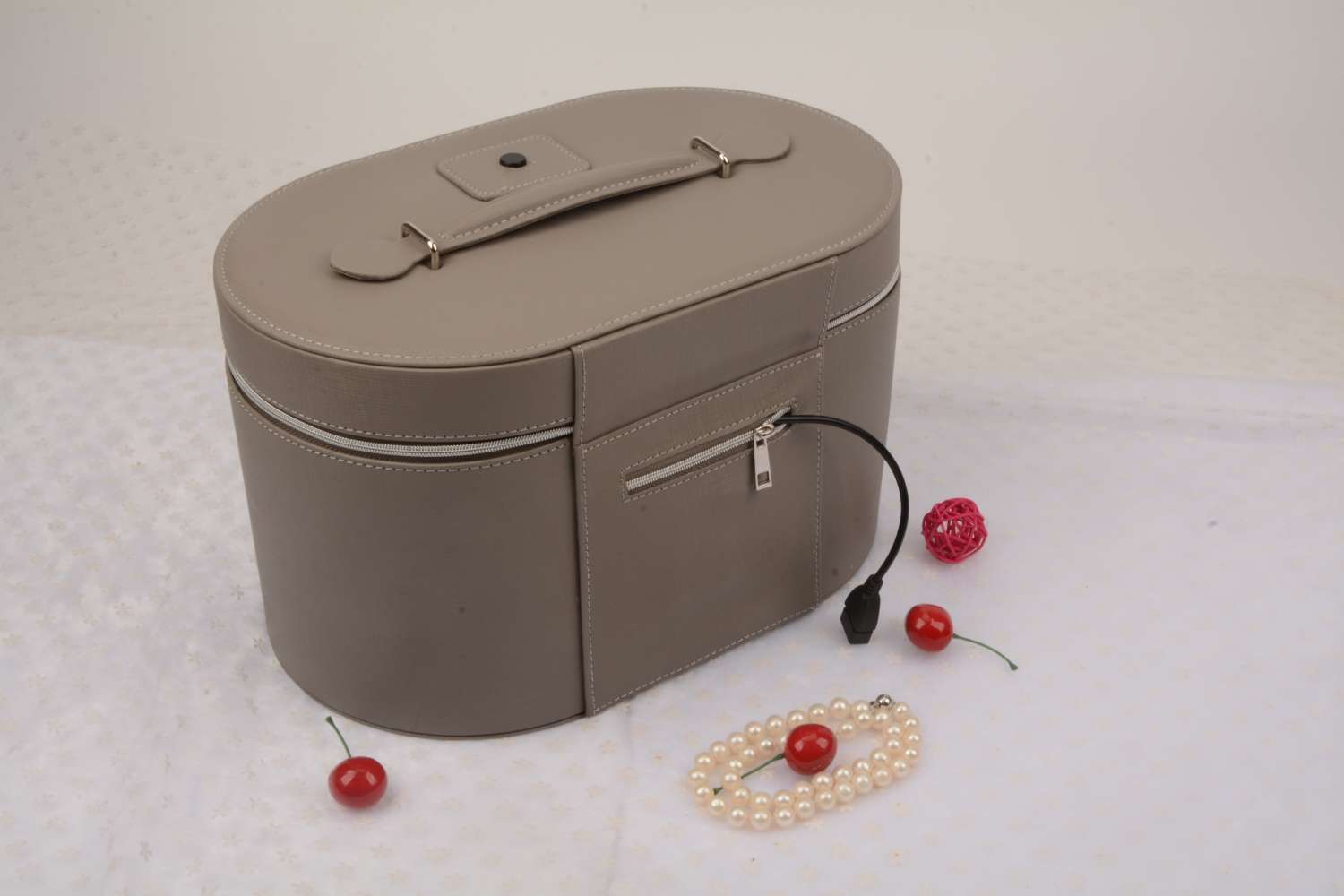 Makeup bag Makeup case set in professional gray