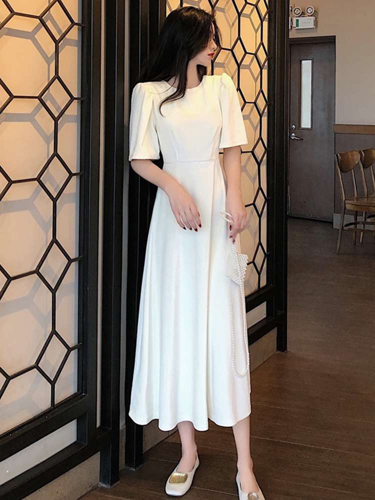 早春温柔法式长裙仙女超仙森系气质女神范连衣裙子女