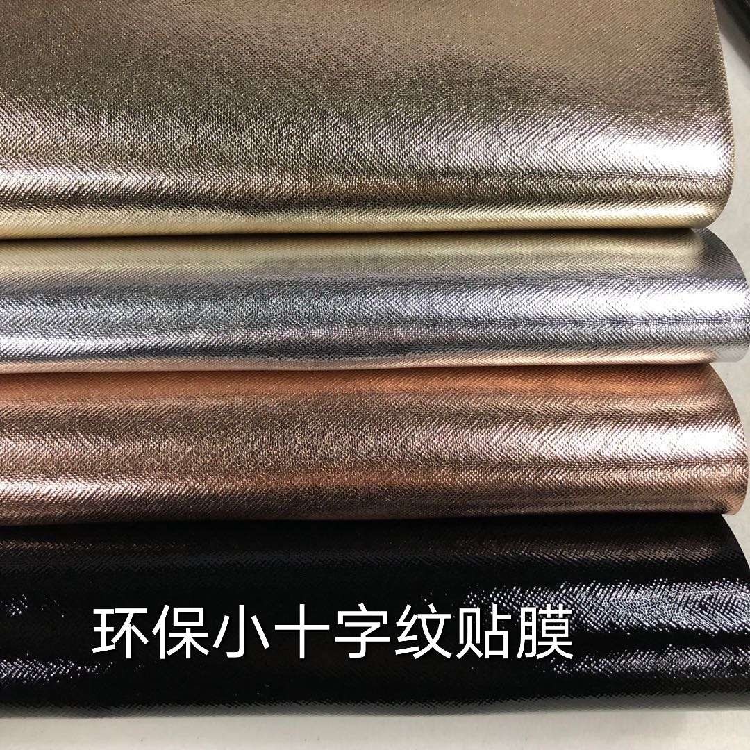 Factory direct sales of classic small cross pattern pvc bag leather belt fabric with film coating