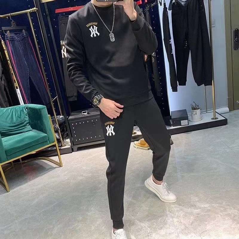 新款 加绒套装 秋冬款男士休闲套装 卫衣 休闲裤