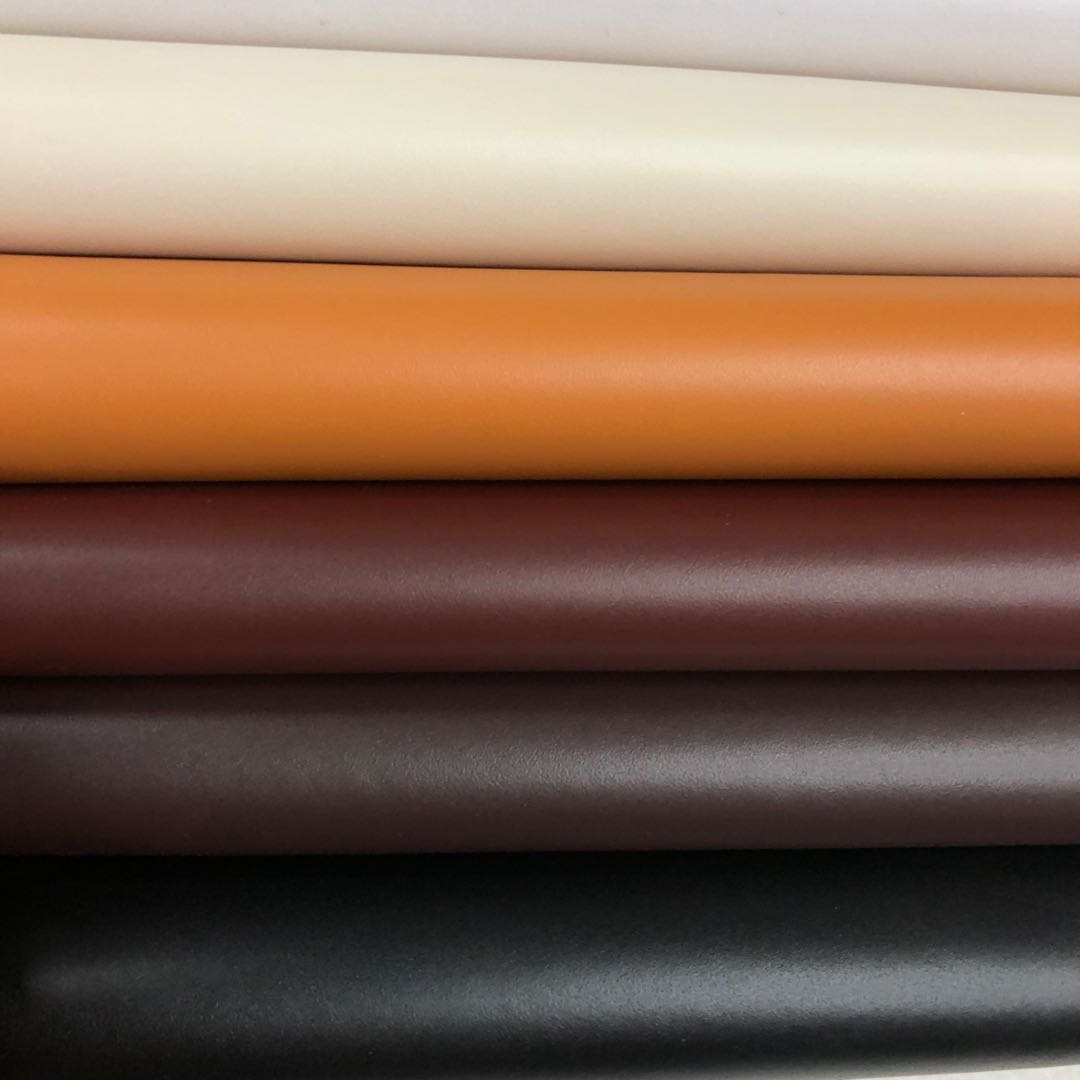 Factory direct sales of fine, small-textured, eco-friendly pvc artificial leather, simulated leather, fine-textured luggage leather, sofa leather, soft leather fabric Item Picture