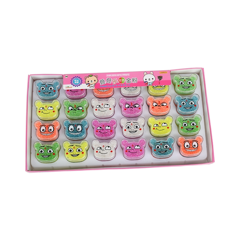 DIY children's handmade materials: Colorful gold powder, glitter powder cartoon box, stacked glitter powder primary school toys Application Scenario